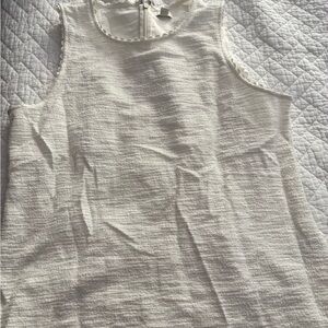 J. Crew Textured Cream Tank Top